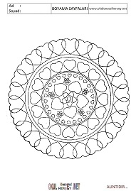 Mandala boyama sayfaları